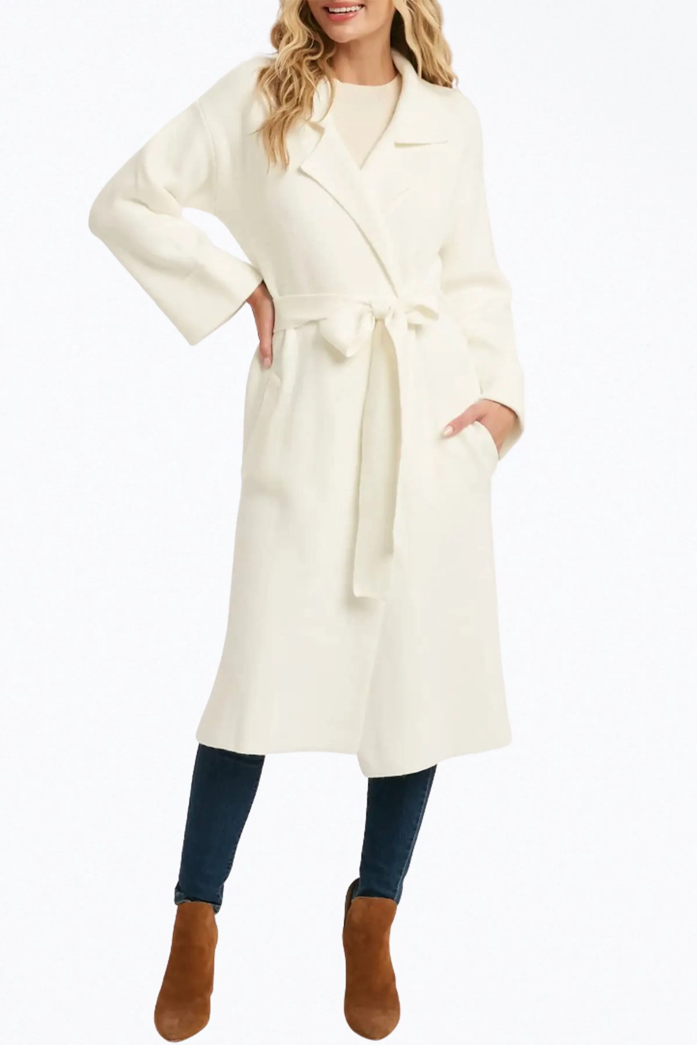 BELTED KNIT CARDIGAN