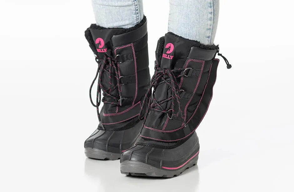 BILLY FOOTWEAR - Billy Ice Winter Boots Black/Pink