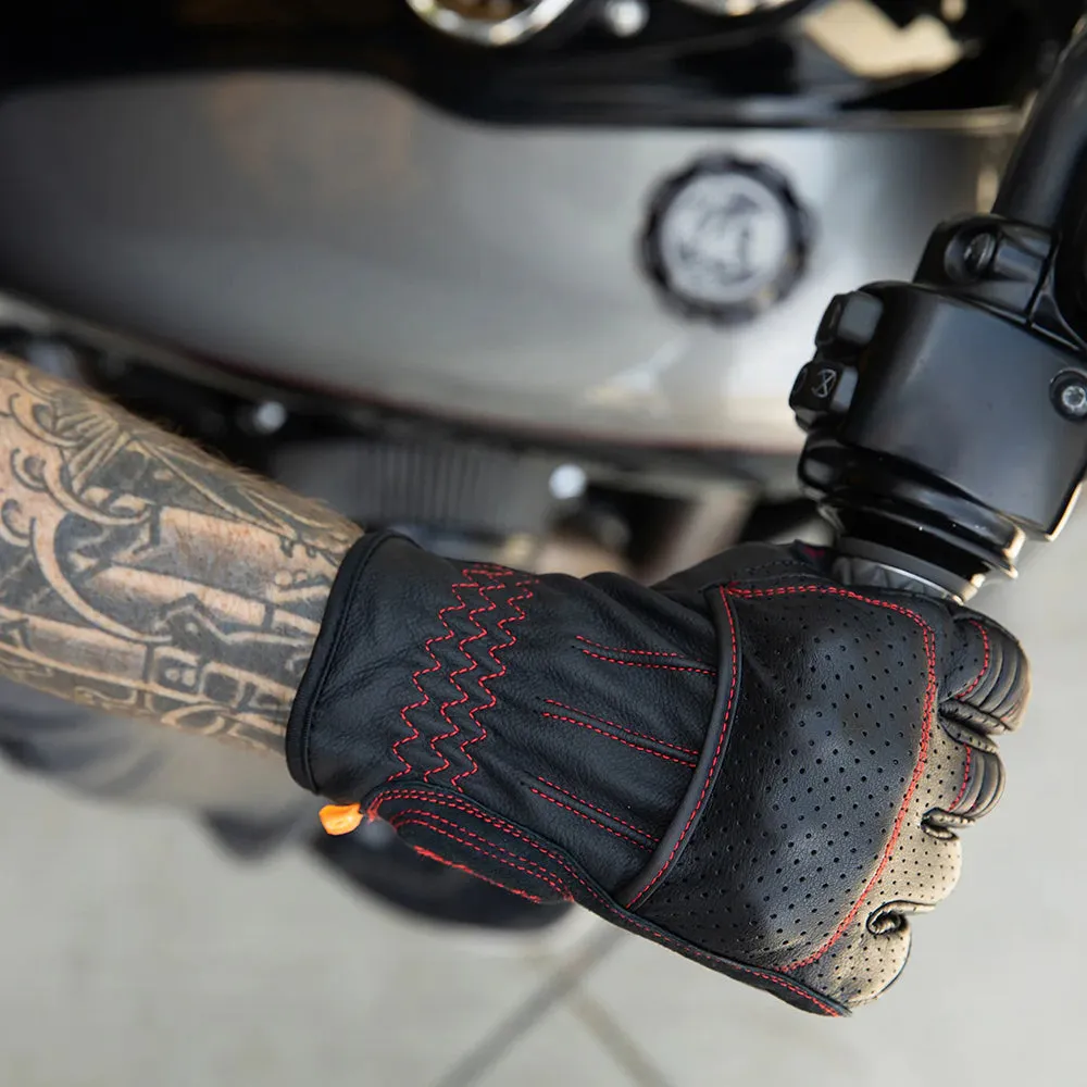 BILTWELL BORREGO LEATHER GLOVE [REDLINE]