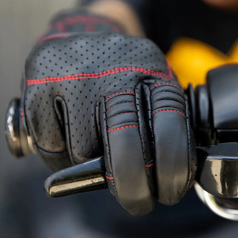BILTWELL BORREGO LEATHER GLOVE [REDLINE]