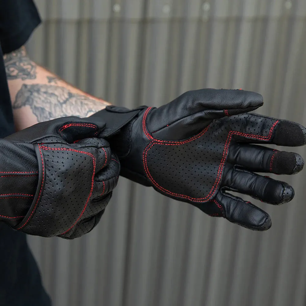 BILTWELL BORREGO LEATHER GLOVE [REDLINE]