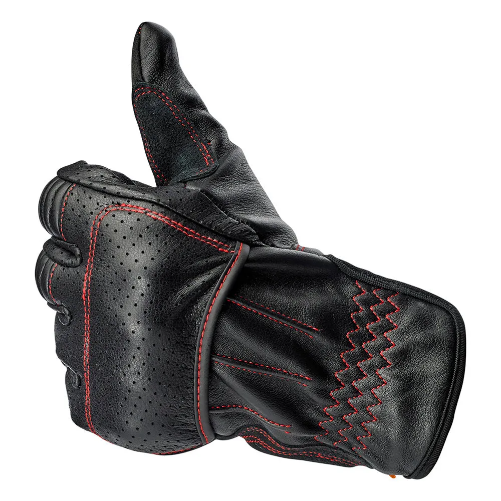 BILTWELL BORREGO LEATHER GLOVE [REDLINE]