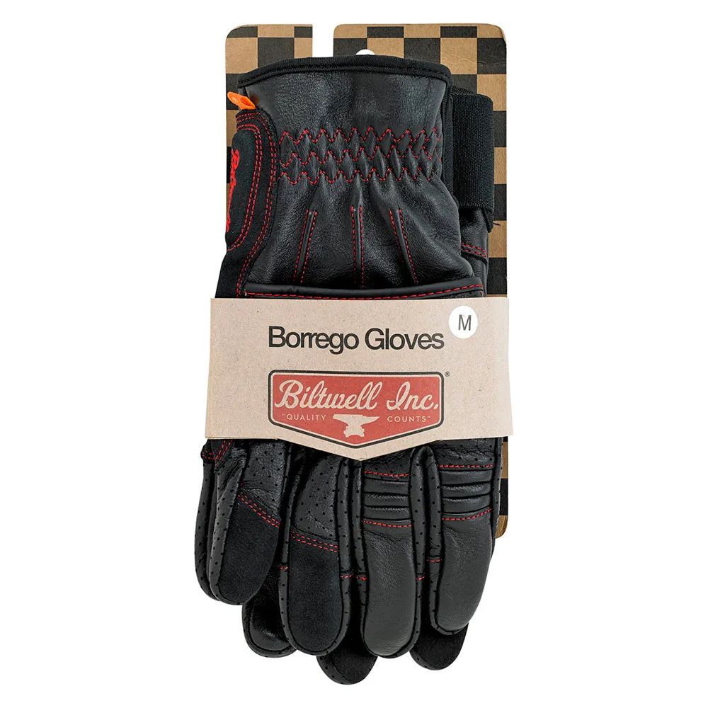 BILTWELL BORREGO LEATHER GLOVE [REDLINE]