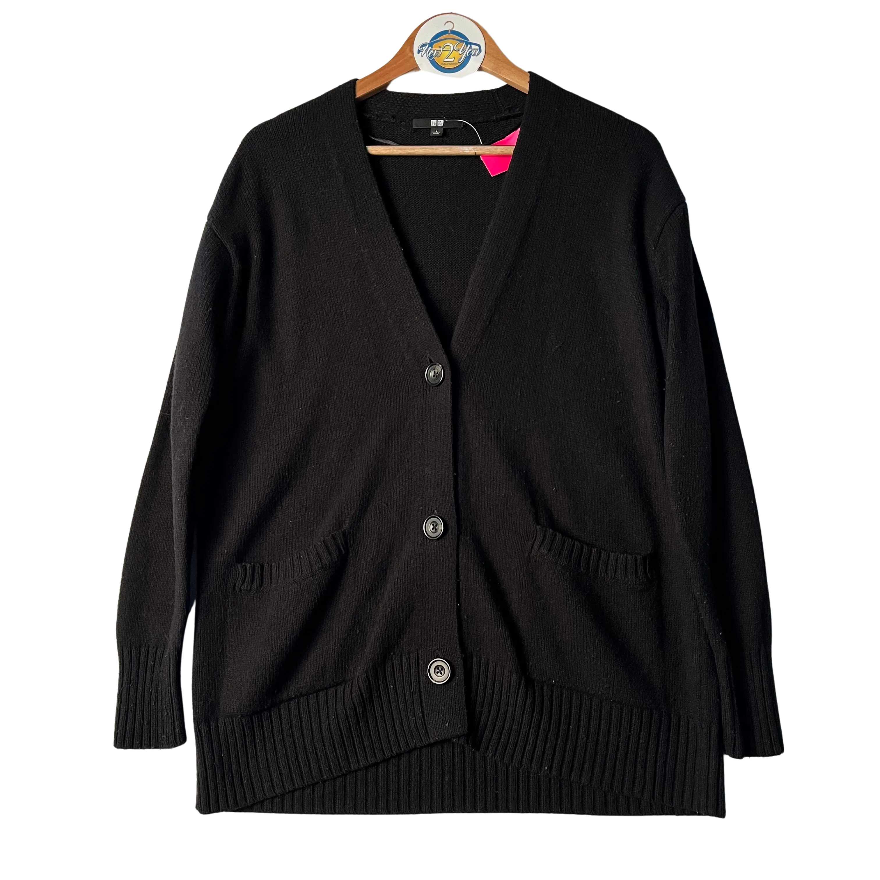 Black Button Down Cardigan (Uniqlo)