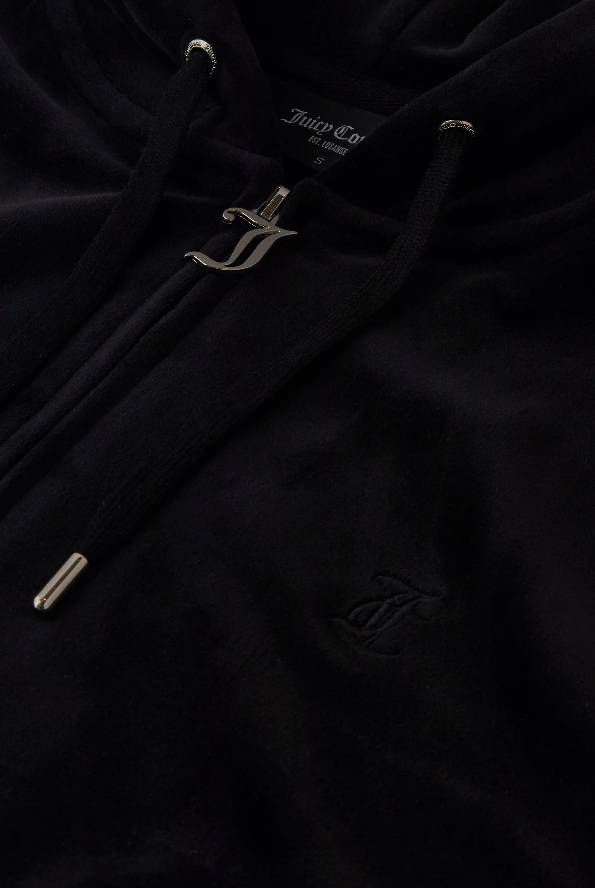 BLACK CLASSIC VELOUR OVERSIZED HOODIE