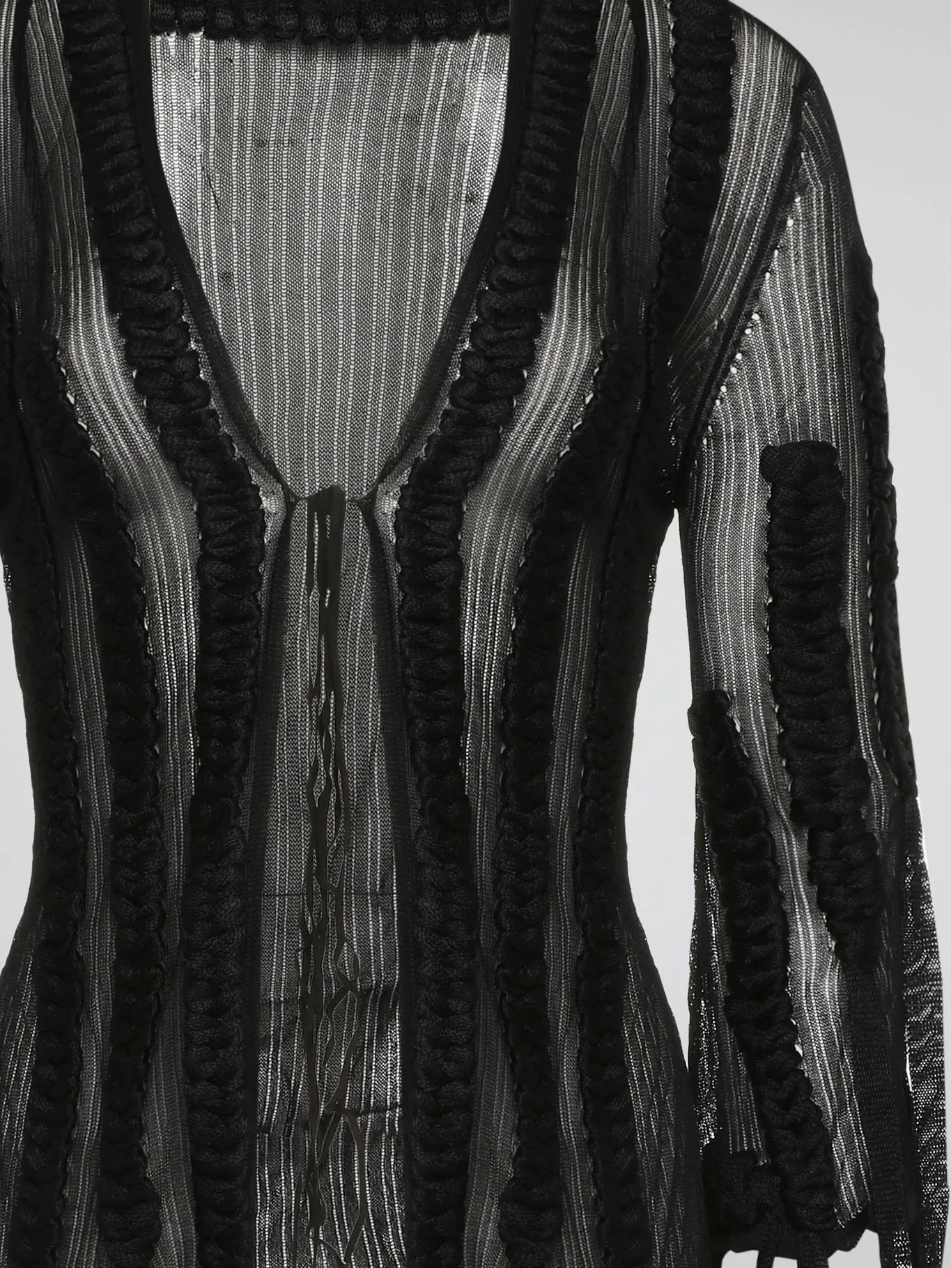 Black Mesh Cardigan