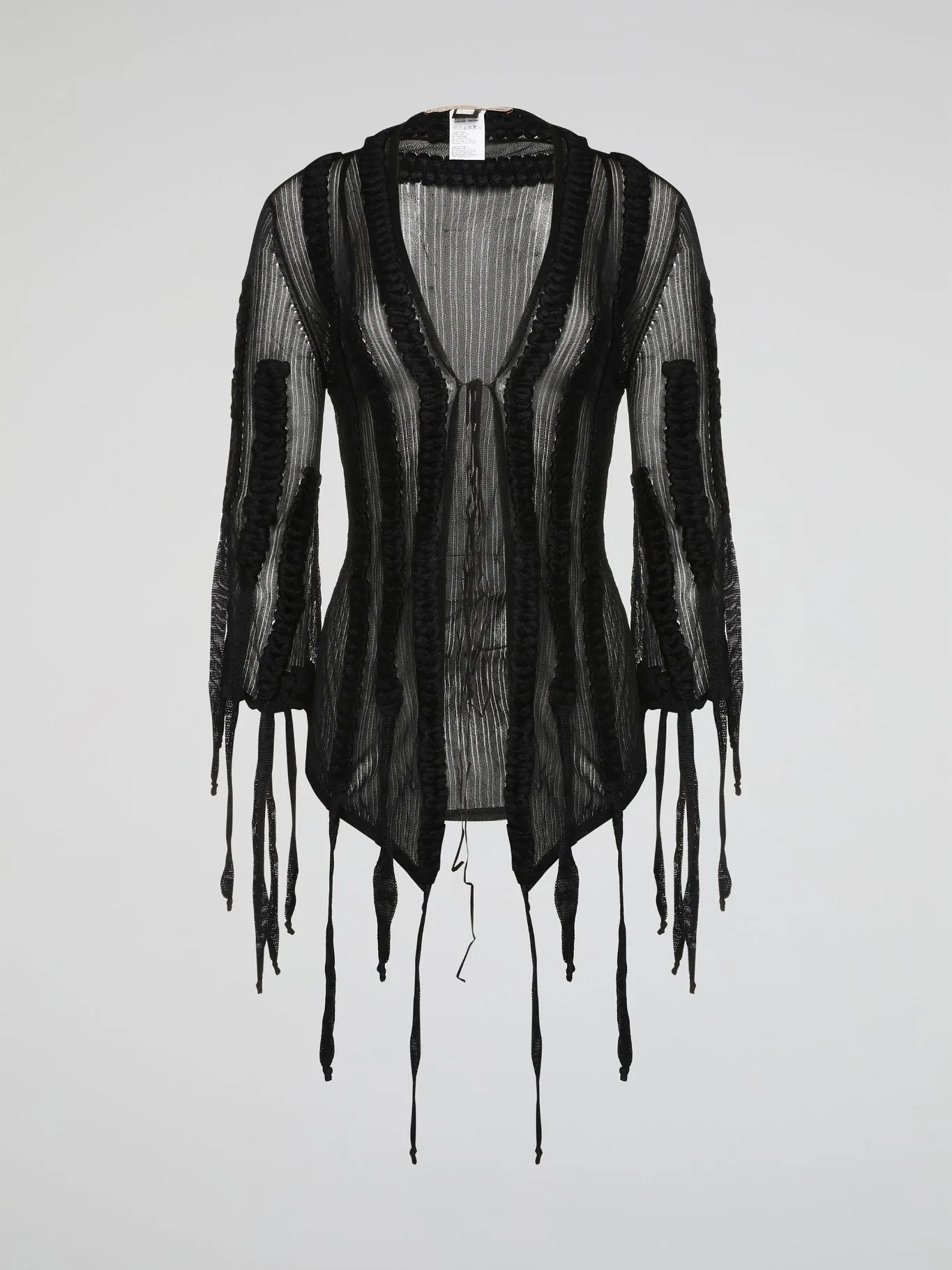 Black Mesh Cardigan