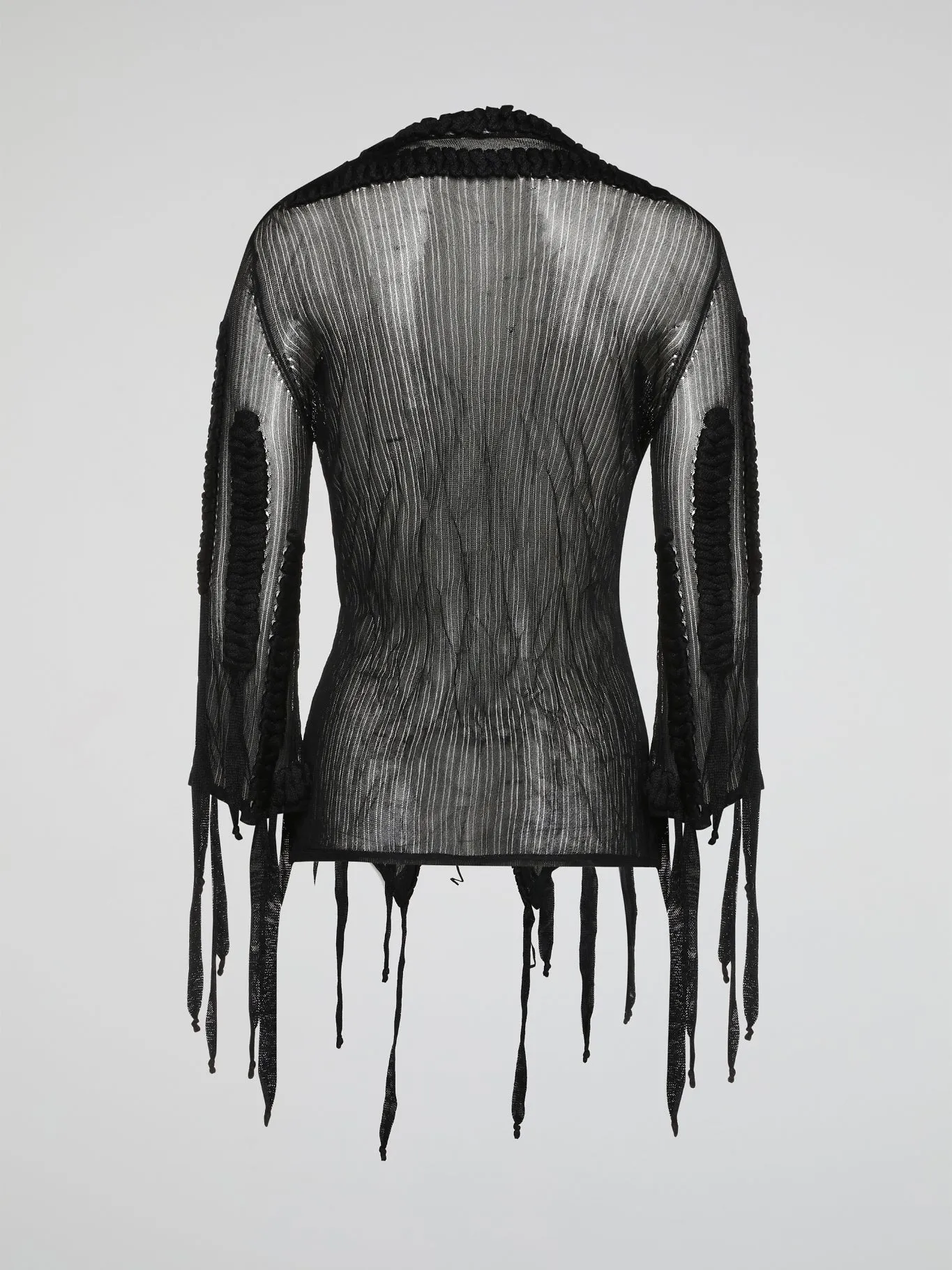 Black Mesh Cardigan