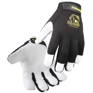 Black Stallion ToolHandz Core Goatskin Leather Palm Mechanics Gloves- GX4240-BW