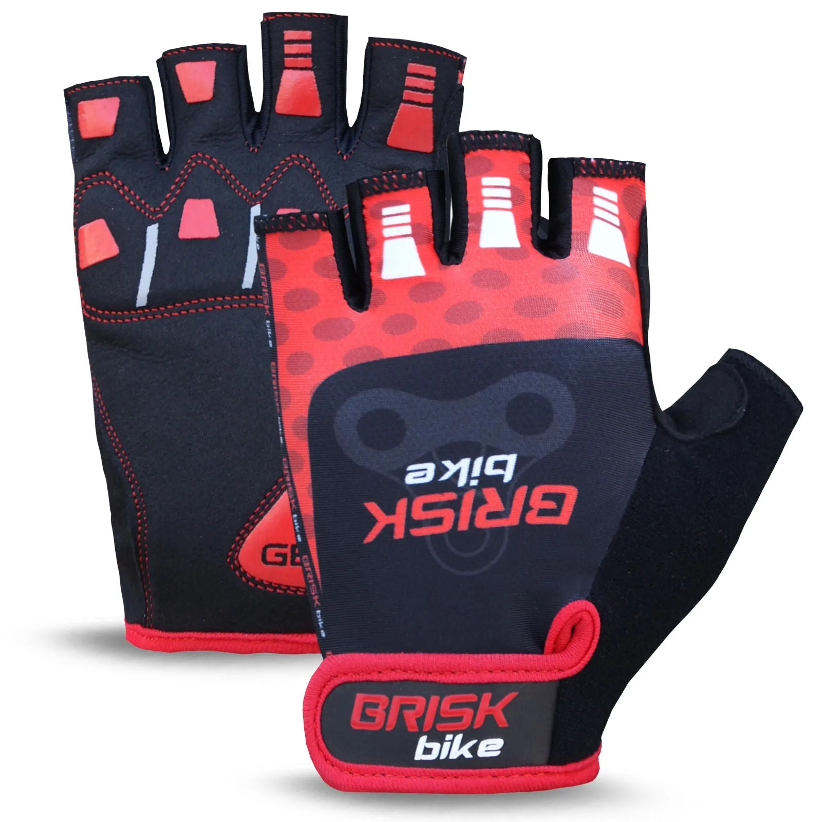 Brisk Bike Cycling Gloves Half Finger Gel Padded Sports Bike Gloves, best fingerless cycling gloves, mens cycling gloves fingerless, best mountain bike gloves fingerless, half finger bike gloves