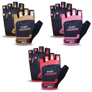 Brisk Bike Cycling Gloves Half Finger Gel Padded Sports Bike Gloves, best fingerless cycling gloves, mens cycling gloves fingerless, best mountain bike gloves fingerless, half finger bike gloves