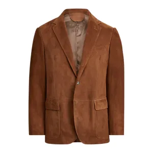 Brown Suede Meridian Blazer - Classic Casual Leather Blazer