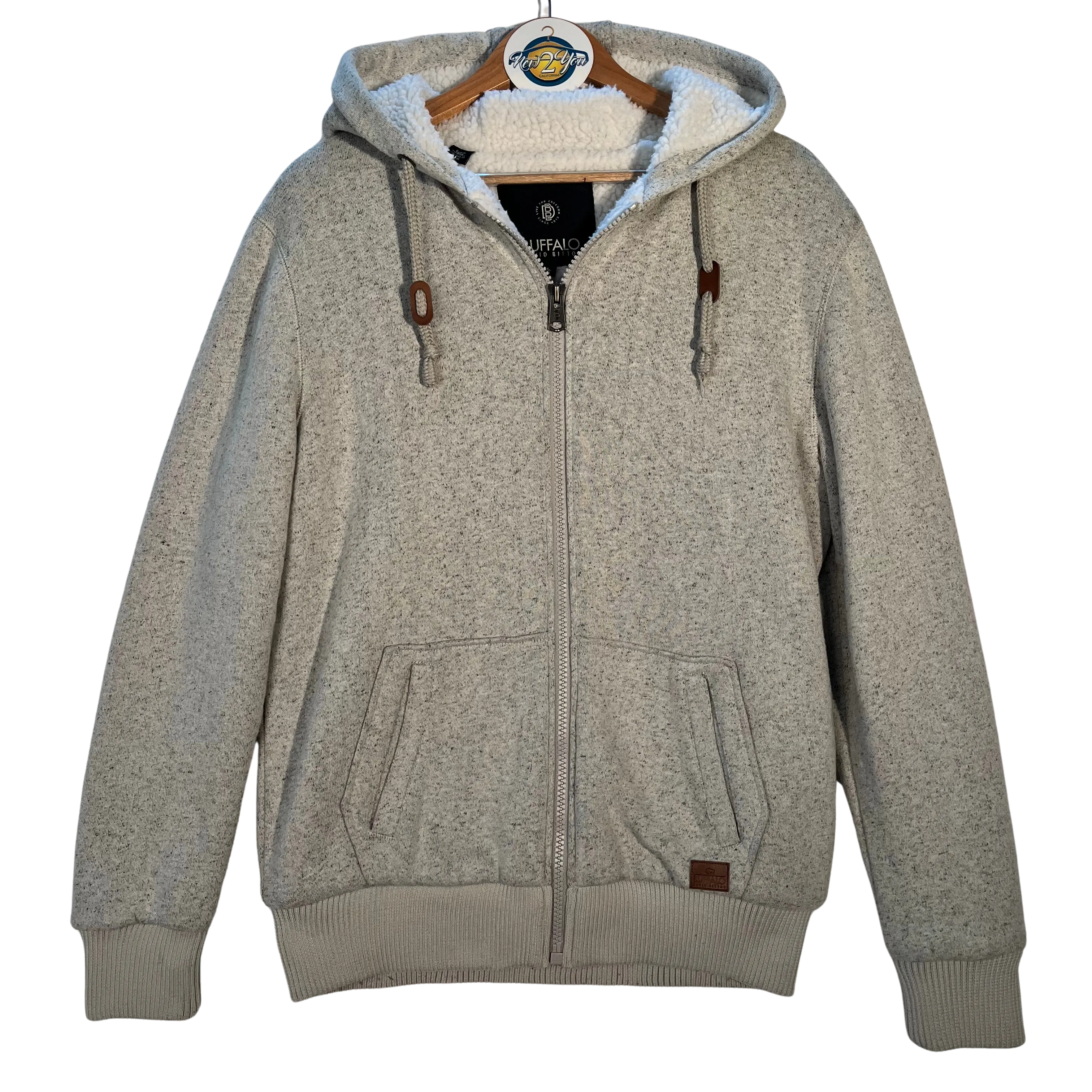 Buffalo By David Bitton Black Zip Up Sherpa Hoodie