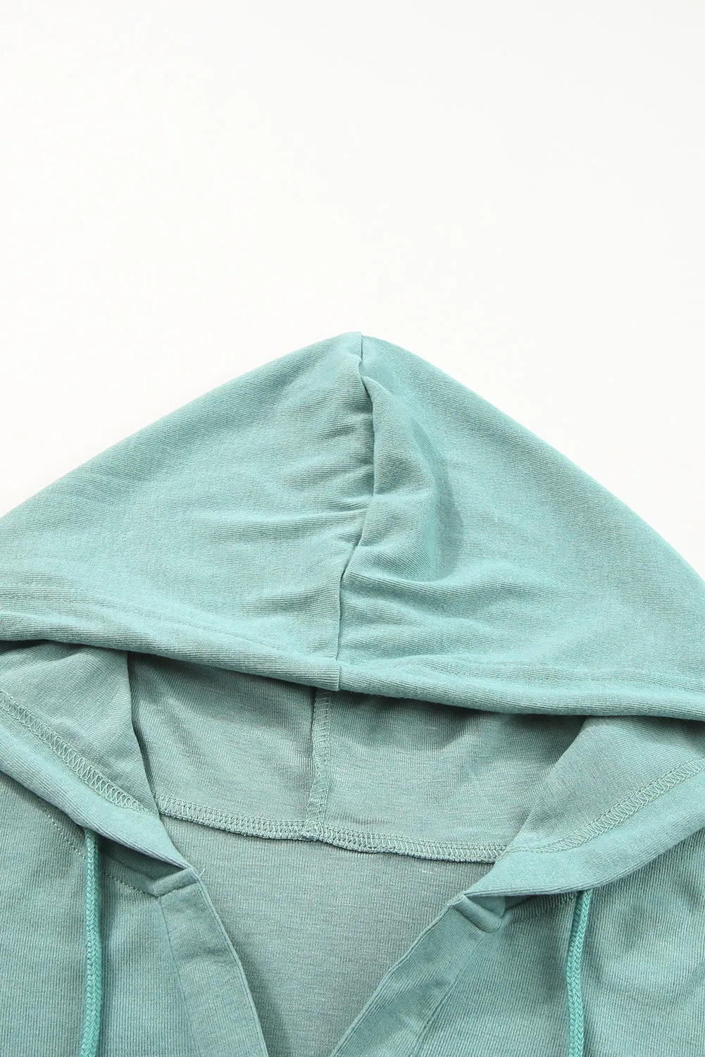 Buttoned High and Low Hem Hoodie