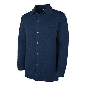 C2402 Heathered Fleece Snap Shacket