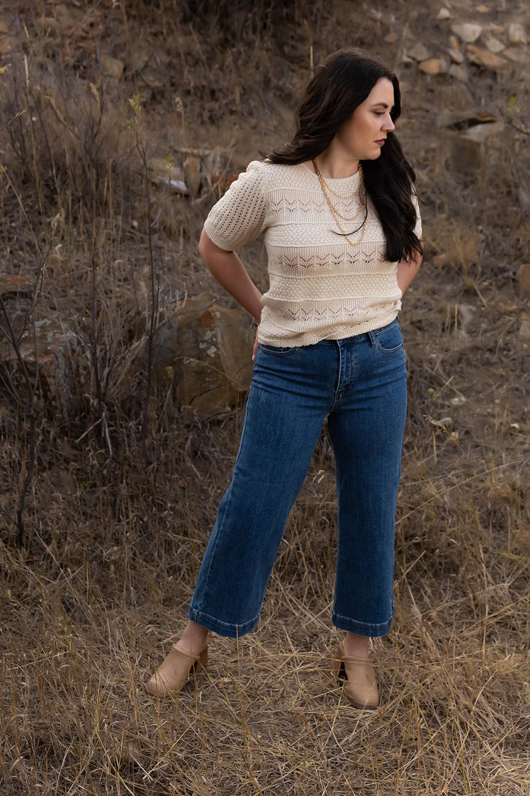 Cali Wide Leg Crop Jean