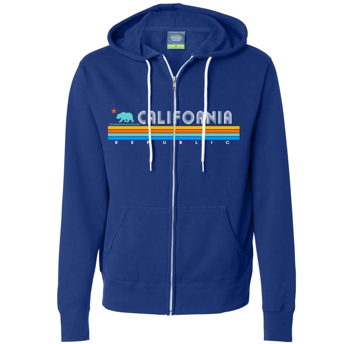 California Republic Vintage Stripe Zip-Up Hoodie