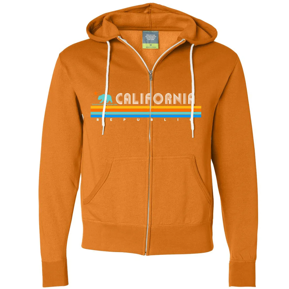 California Republic Vintage Stripe Zip-Up Hoodie