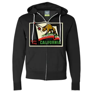 California Vintage State Flag Zip-Up Hoodie