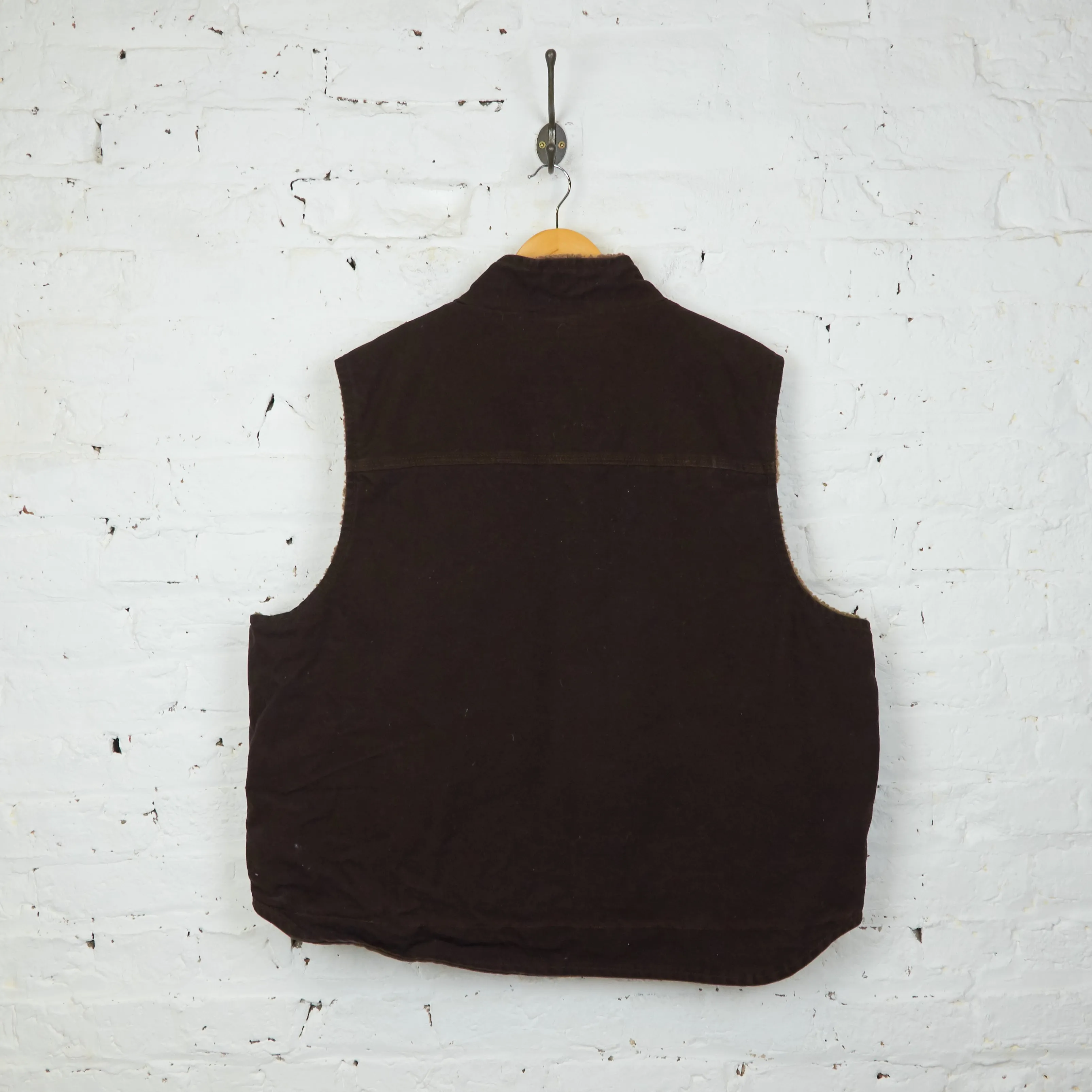 Carhartt Fleece Lined Bodywarmer Gilet Jacket - Brown - XXL