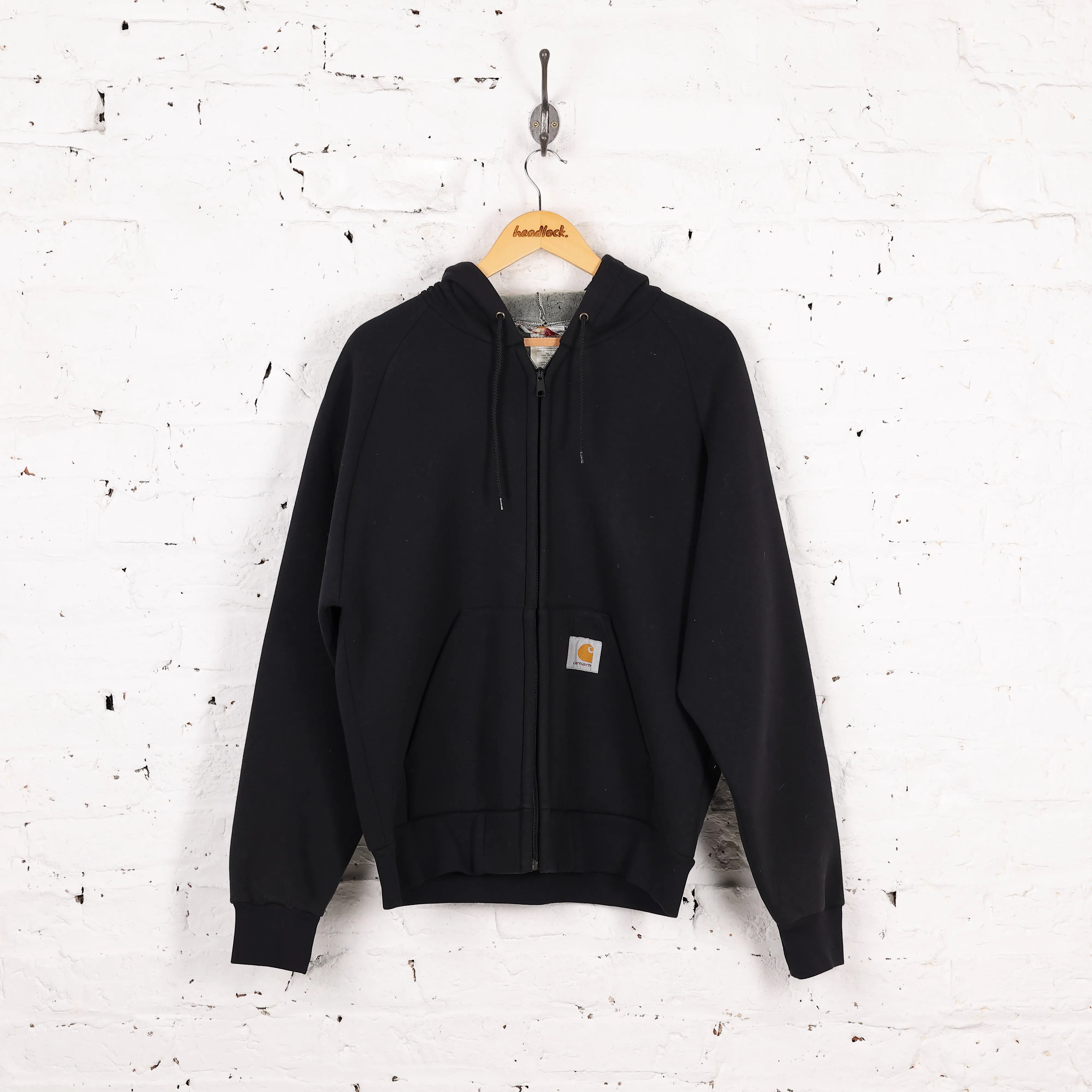 Carhartt Fleece Lined Full Zip Hoodie - Black - L