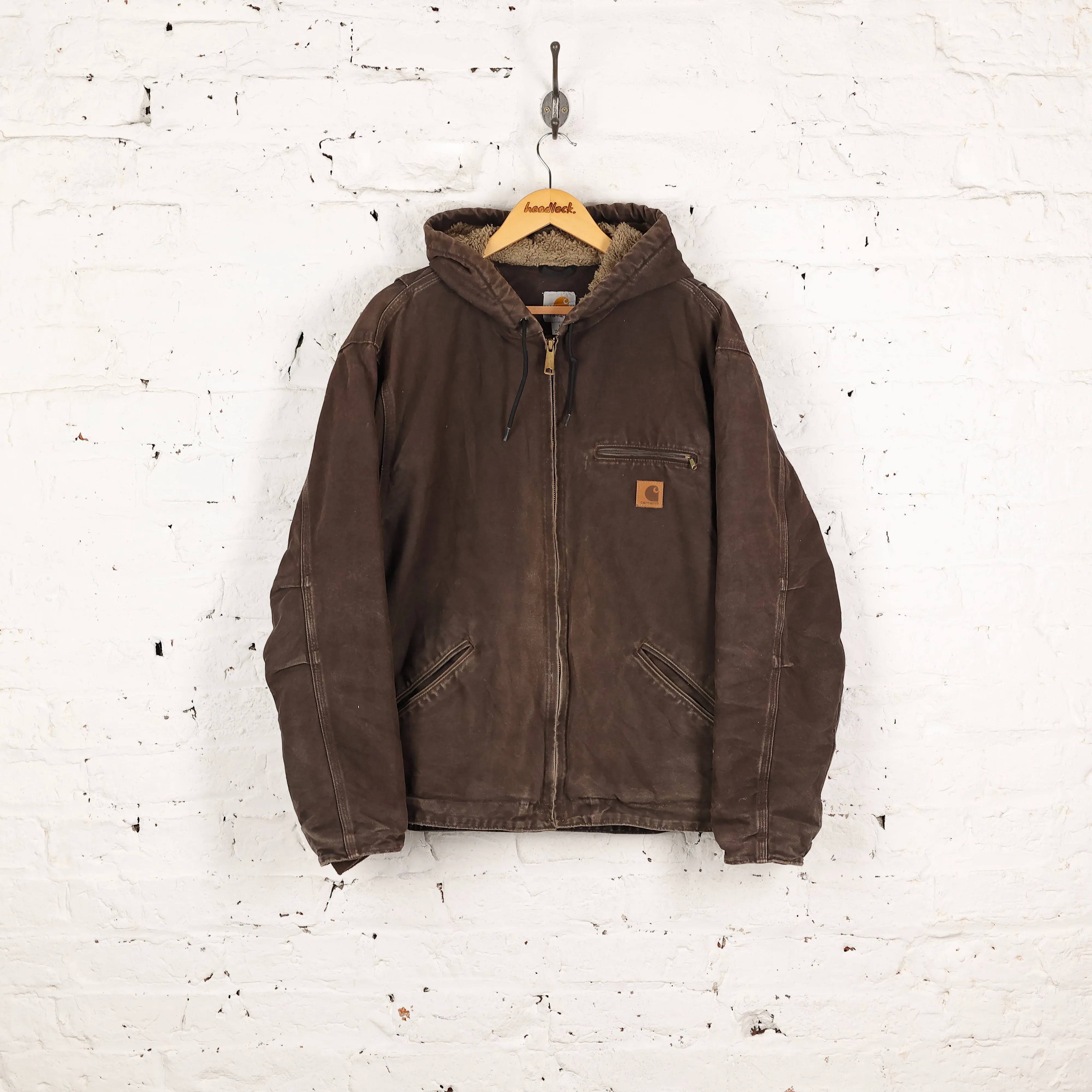 Carhartt Hooded Work Jacket - Brown - L