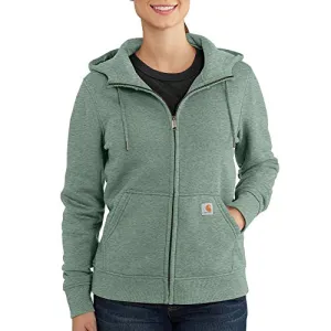 Carhartt Women's Clarksburg Full Zip Hoodie (Regular and Plus Sizes), Bay Green Heath, X