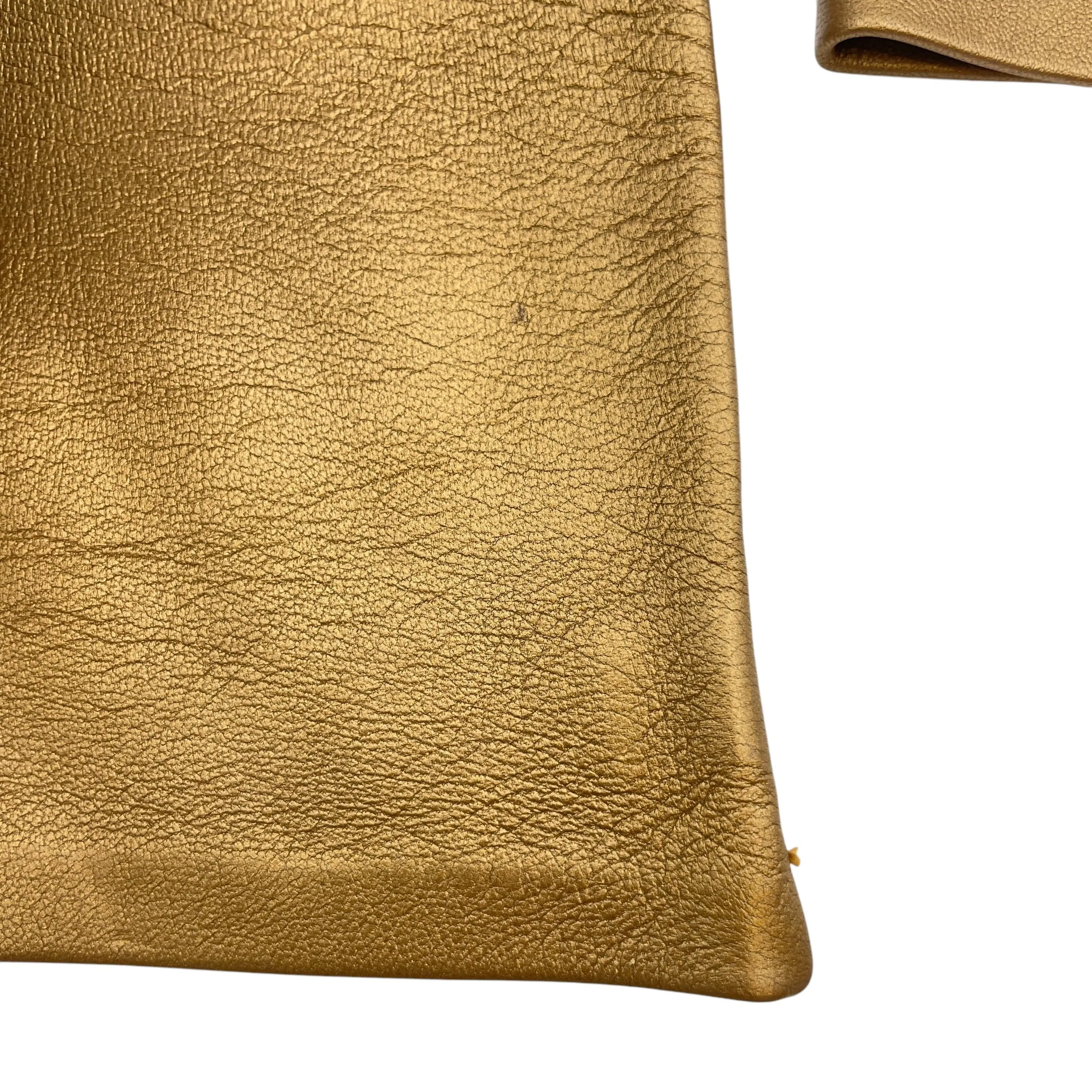 CC Full (Fingerless) 7.5 Bronze Gloves in Lambskin, Silver hardware
