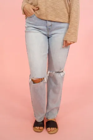 Cello Split Knee Dad Jeans