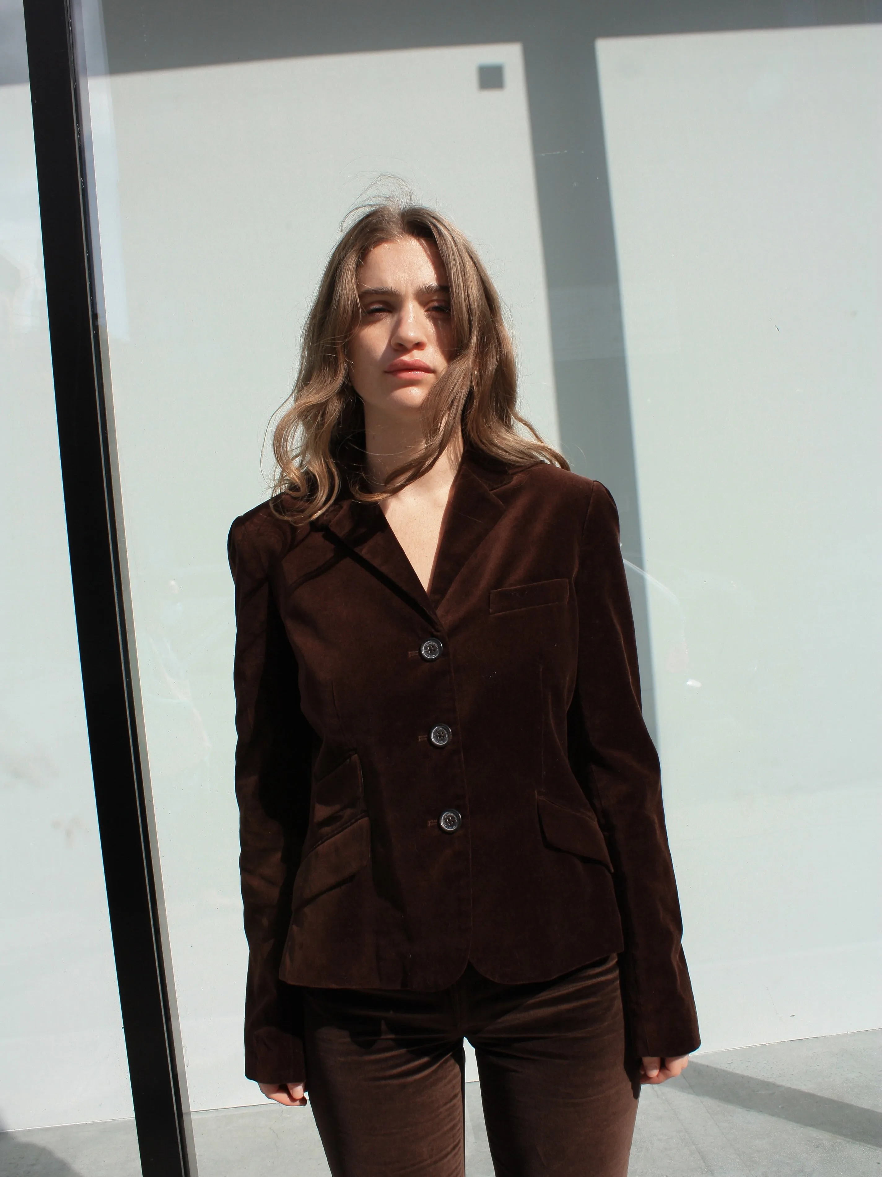 Chocolate Velvet Blazer