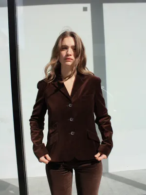 Chocolate Velvet Blazer