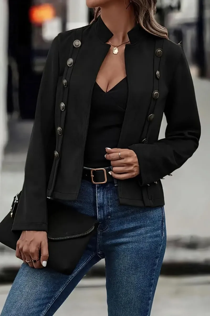 Chouyatou Women's Faux Suede Leather Jacket 2024 Fall Winter Clothes Casual Business Long Sleeve Blazer Jacket Coat