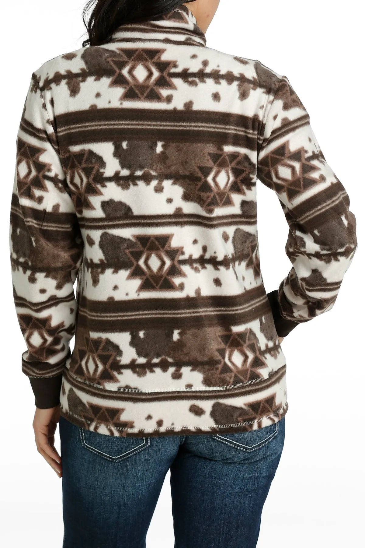 Cinch Women's Cream Southwest Polar Fleece Zip Jacket