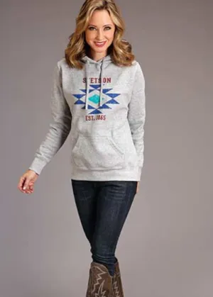 CL11-098-0562-7087 Womens Aztec Screen Print Hoodie