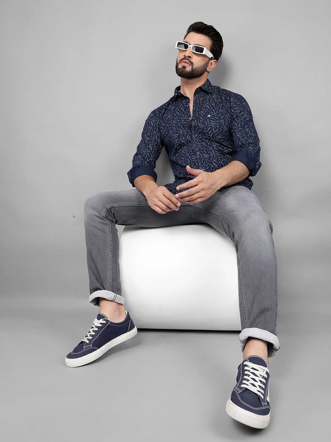 COBB Grey Narrow Fit Premium Jeans