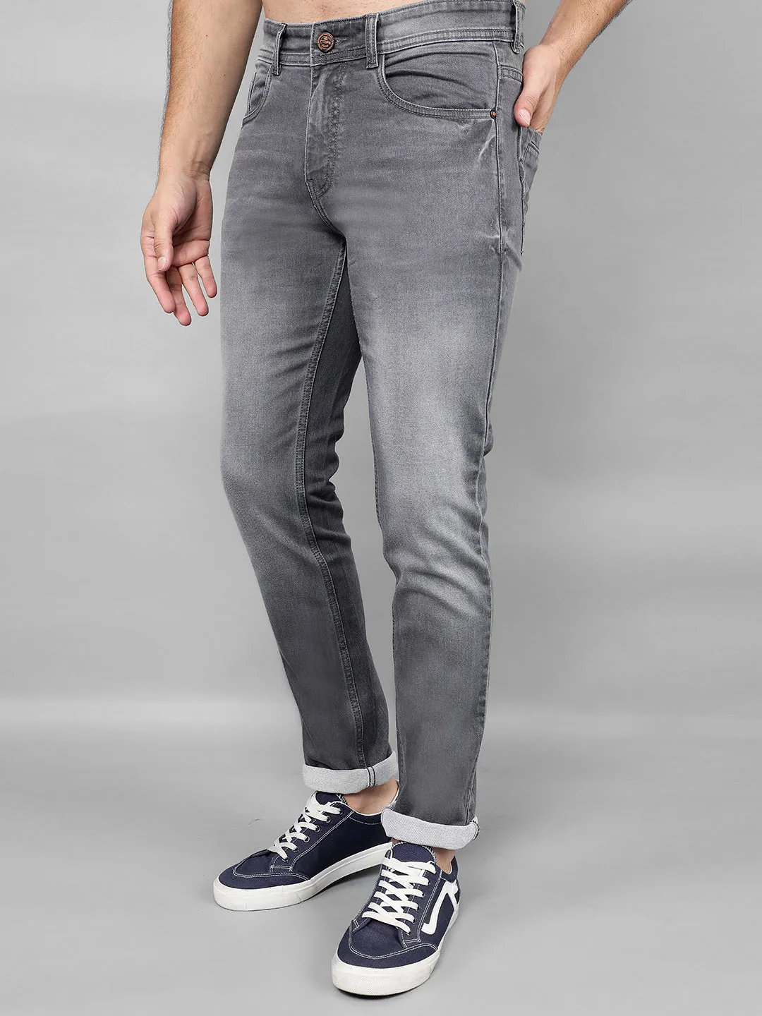 COBB Grey Narrow Fit Premium Jeans