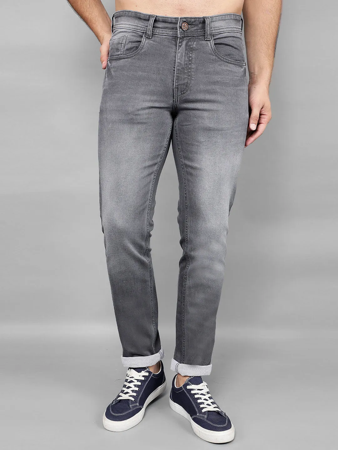 COBB Grey Narrow Fit Premium Jeans