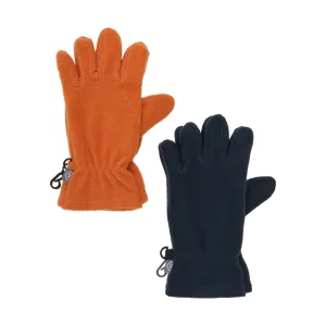Color Kids Fleece 2-Pack Gloves Marmalade/Navy