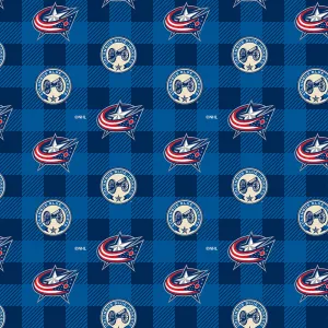 COLUMBUS BLUE JACKETS-Buffalo Plaid Fleece-100% Polyester-1190CBJ