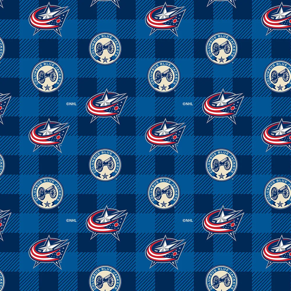 COLUMBUS BLUE JACKETS-Buffalo Plaid Fleece-100% Polyester-1190CBJ