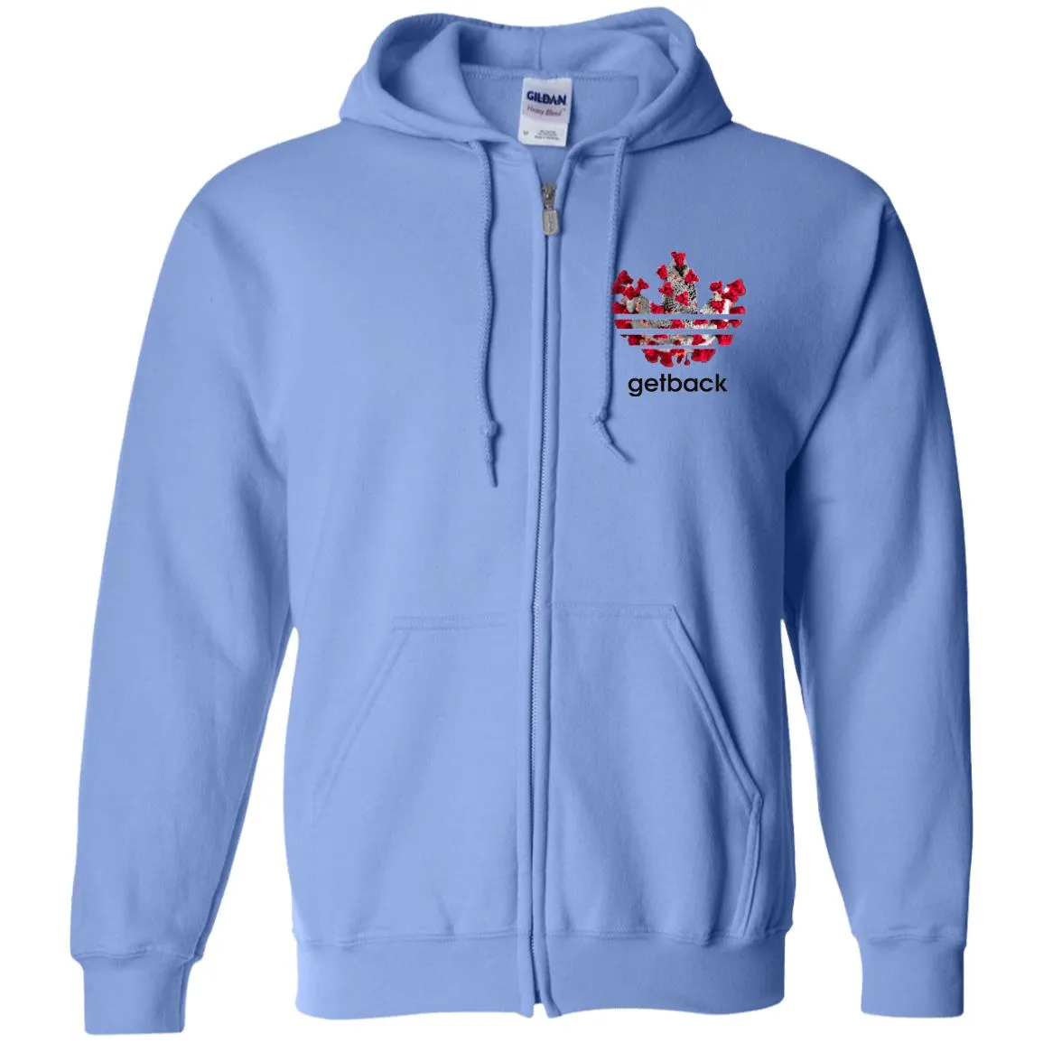 Corona Get Back - Embroidered Zip Up Hooded Sweatshirt