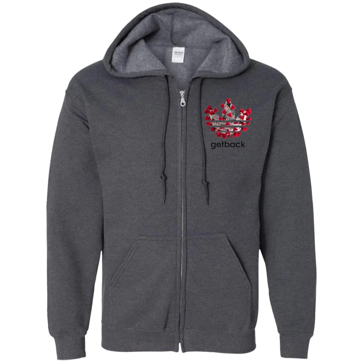 Corona Get Back - Embroidered Zip Up Hooded Sweatshirt
