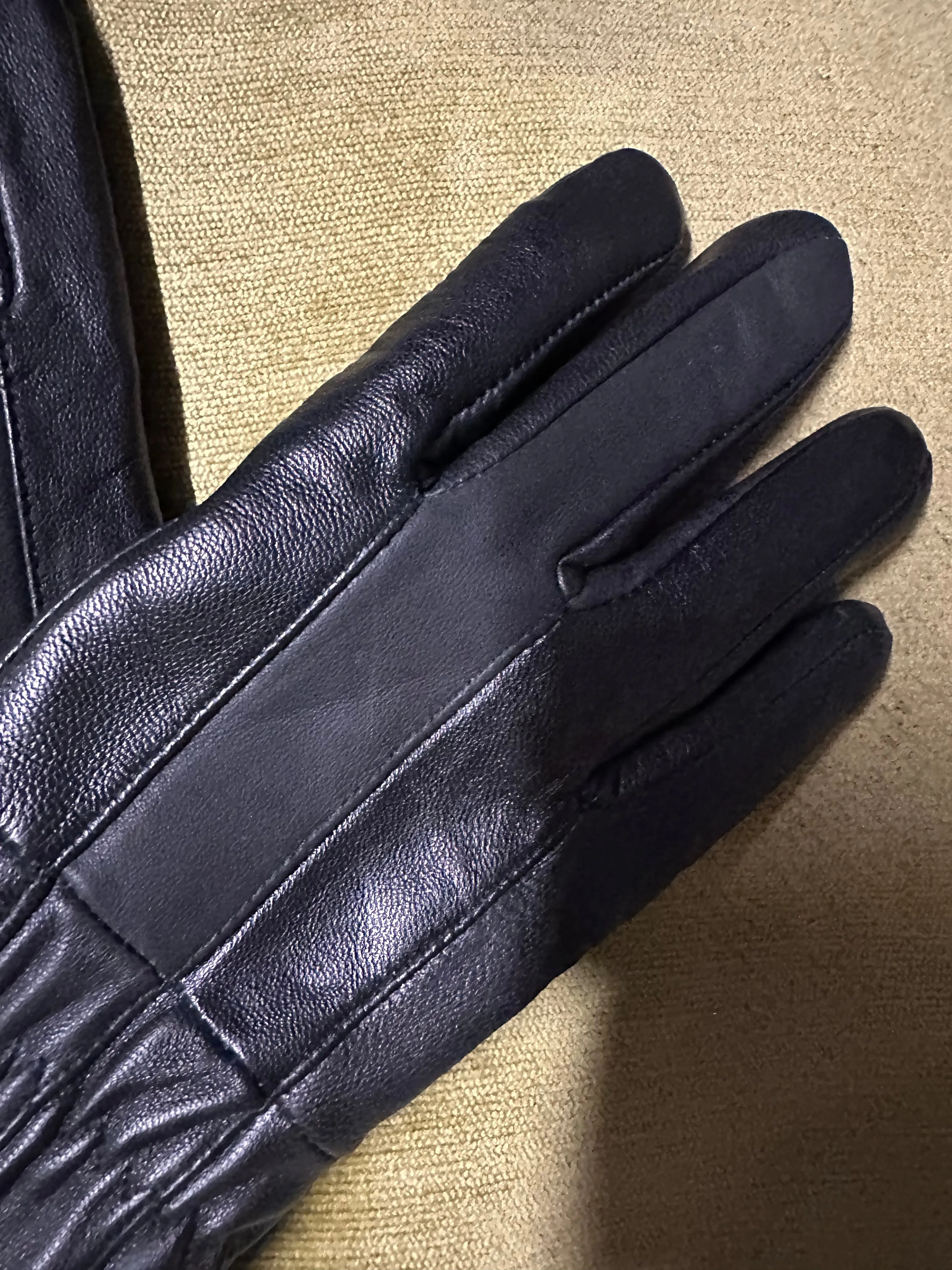 Country Equestrian fleece lined genuine leather gloves