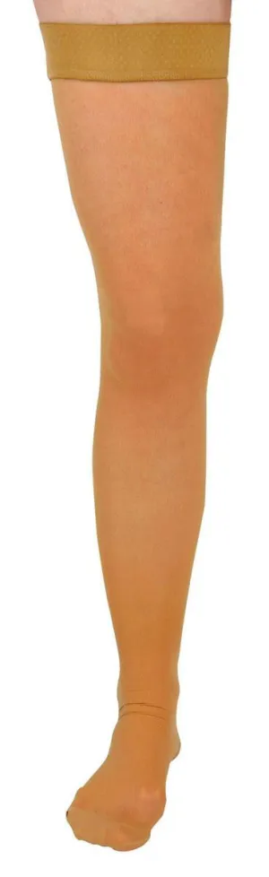 CURAD Thigh-High Compression Hosiery with 20-30 mmHg, Tan, Size B, Regular