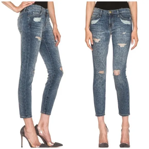 Current/Elliot The Stiletto Denim Leopard Destroy 29