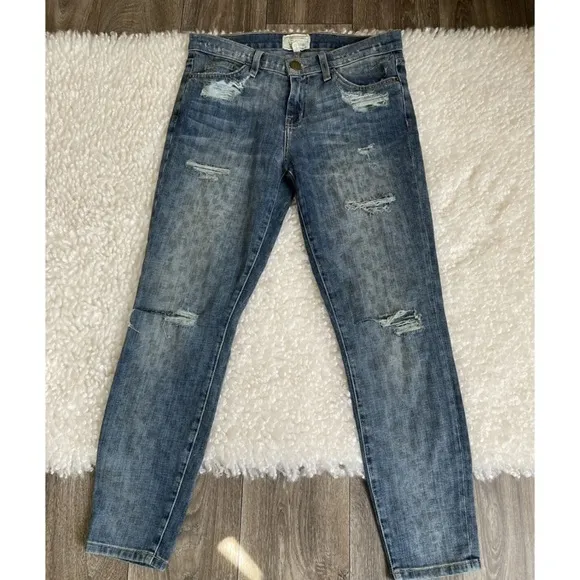 Current/Elliot The Stiletto Denim Leopard Destroy 29