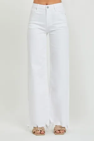 CURVY - HIGH RISE WIDE JEANS BY RISEN - WHITE