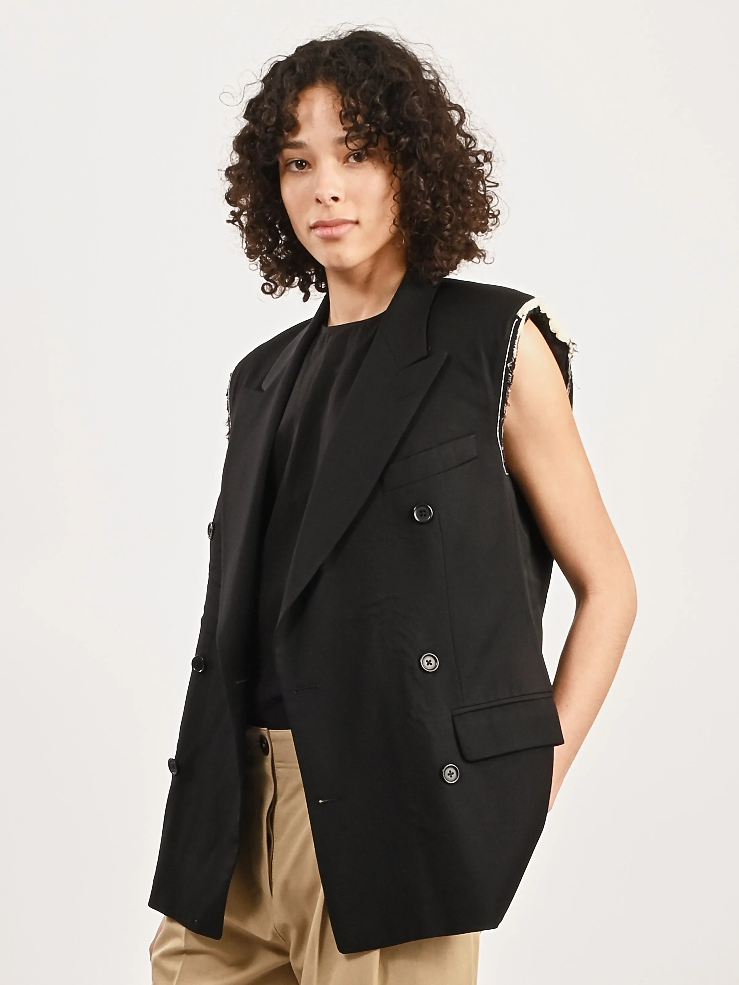 Deconstructed Blazer Vest