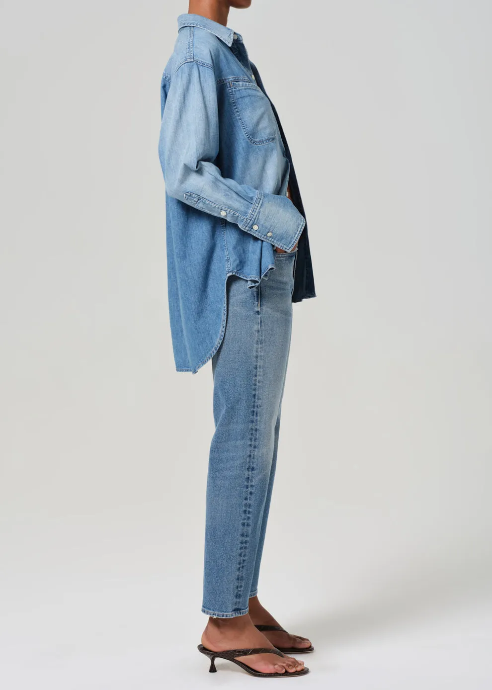 Delfina High Rise Straight Leg Jean