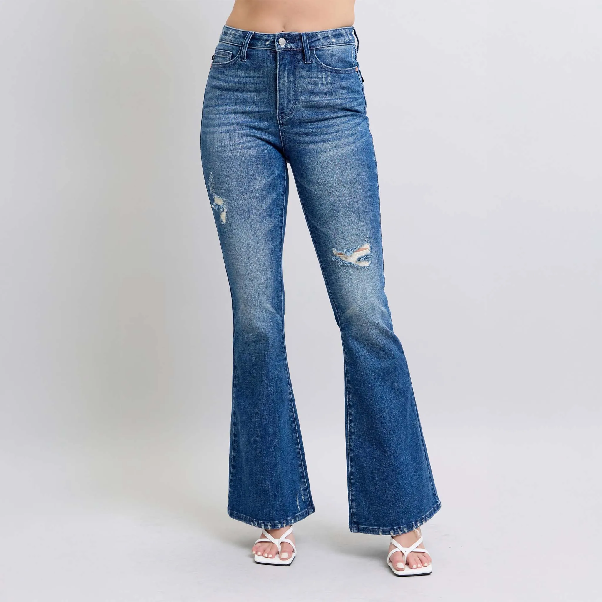 Destroy High Rise Flare Jeans